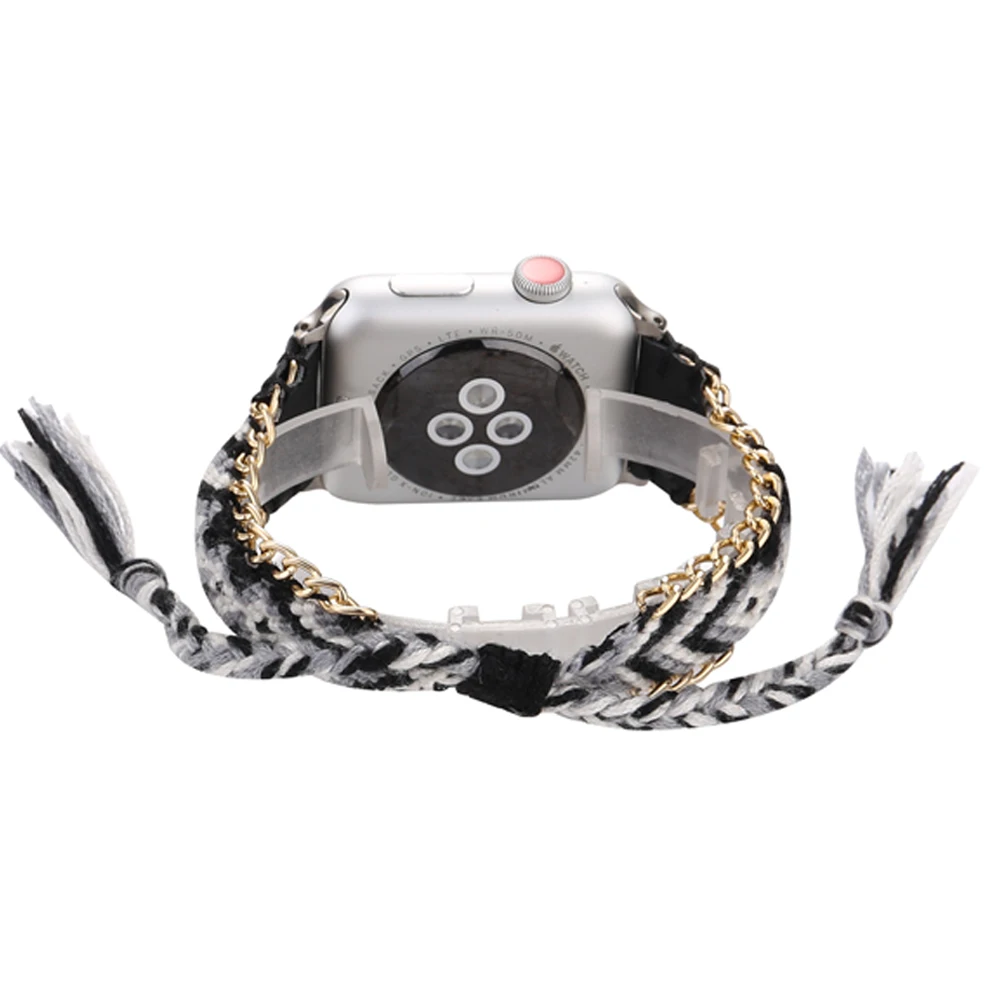 

Woven Rope strap For apple watch band 44 mm 42mm 38mm 40mm bracelet watchband for iwatch for apple watch series 5 4 3 44MM