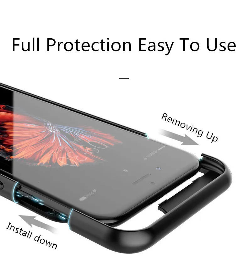 5500 мА/ч чехол для зарядного устройства для iPhone 6, 7, 8, 6s plus, 8 plus, чехол для аккумулятора, внешний аккумулятор, зарядка, капа, ультра тонкий внешний чехол