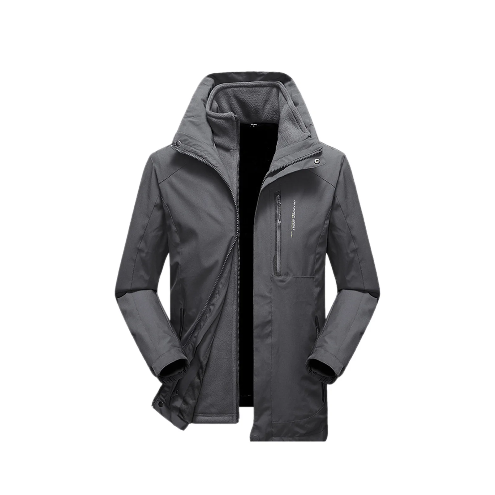 

Men\u2019 s Winter Jacket, Waterproof Solid Color/Camouflage Print Stand Collar Long Sleeve Coat for Boys