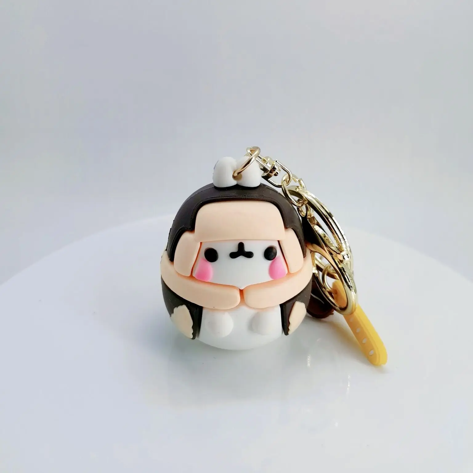

2021 Molang Rabbit Korean Cartoon Keychain Cute Exquisite Pvc Cartoon Doll Key Chain Hanging Decoration Keyring Accessories