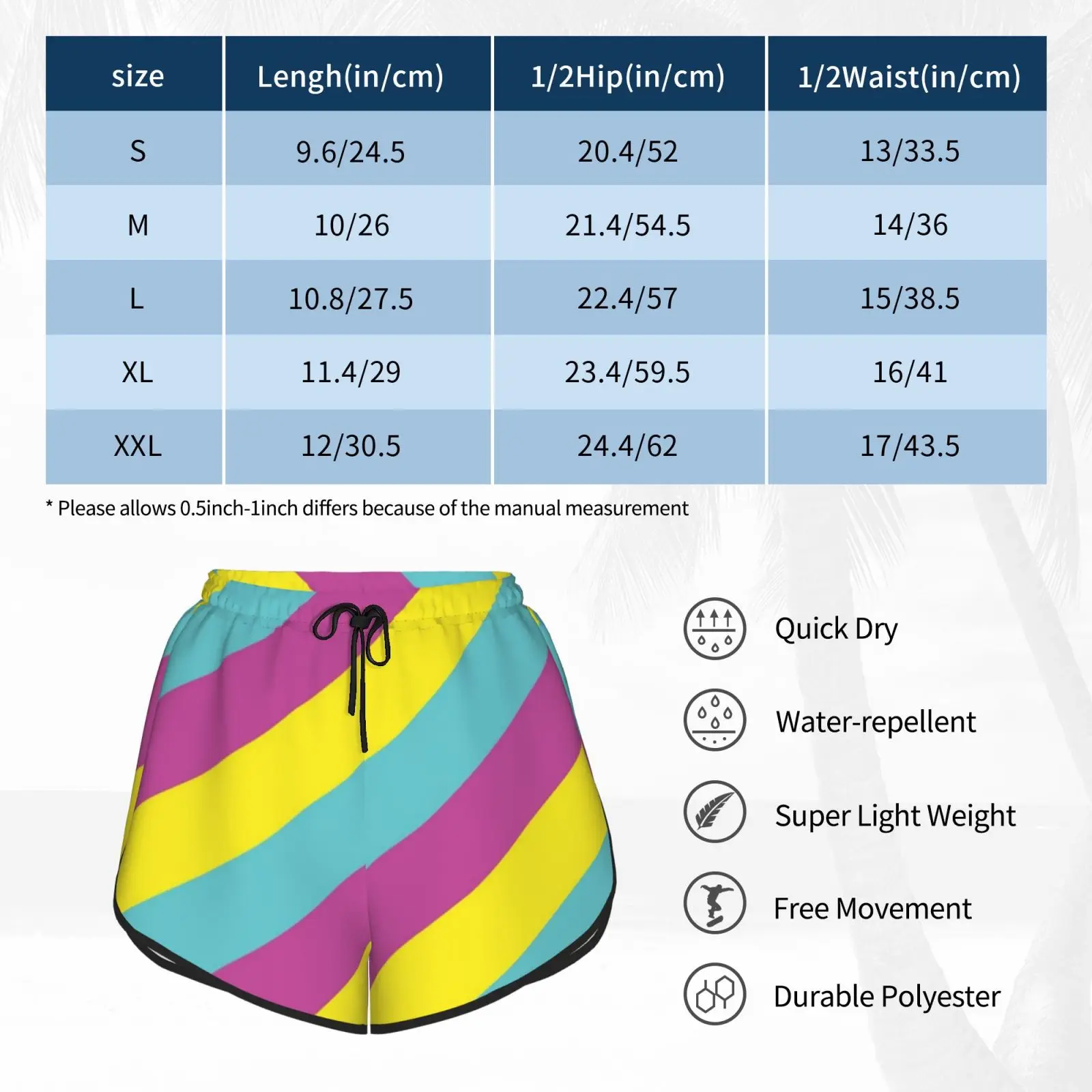 

Stripes : Design 1 Of 9 Swim Shorts Women Beach Shorts Stripes Bold Bright Colour Colourful Simple Simplistic Designer