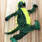 Женский пижамный комплект, комбинированная Пижама с мультипликационным анимационным рисунком динозавра, животное, осень и зима, милая бархатная Пижама для девушек и пар