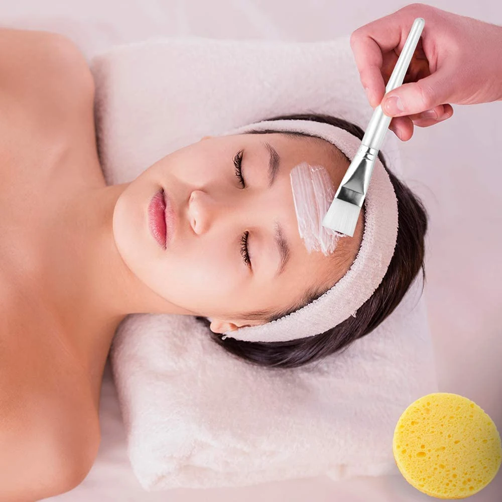 Целлюлозные губки для очищения лица и умывания 50 шт. подушечки снятия макияжа