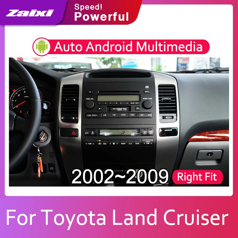 ZaiXi автомобильная система Android 1080P IPS ЖК экран для Toyota Land Cruiser LC100 2002 ~ 2007
