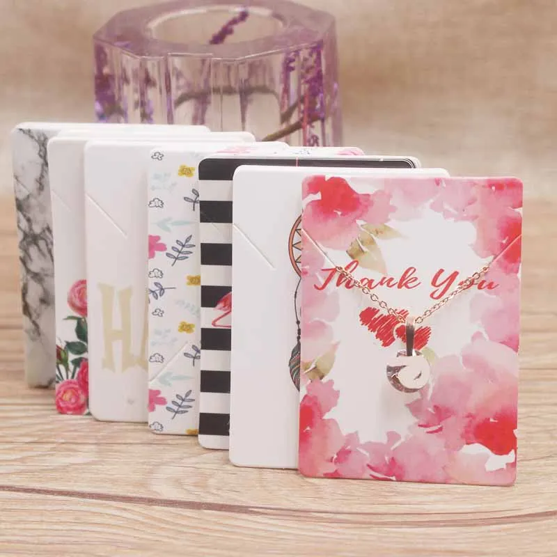 25 дизайнов белая/крафт бумага ожерелье подвеска упаковка карта сделай сам