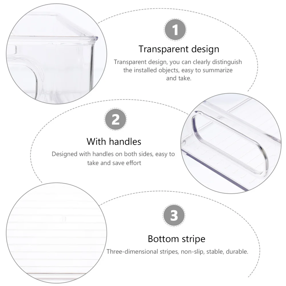 

3 Pcs Multipurpose Storage Containers Stack-able Storage Cases (Transparent)