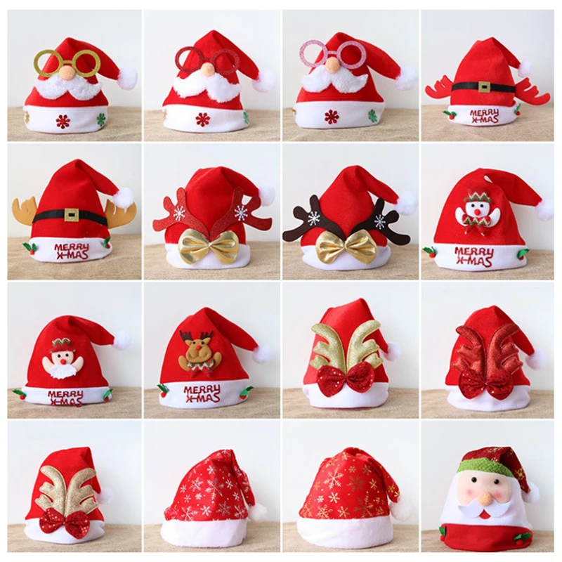 

1pcs Christmas Hat Santa Claus LED Light Up Flashing Costume Party Decoration Christmas and New Year Gifts