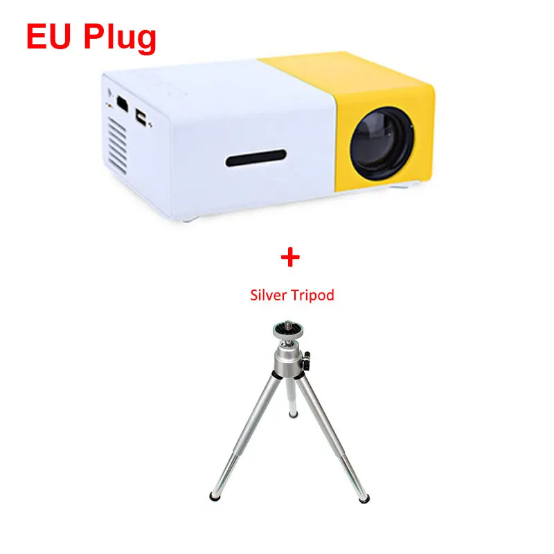 YG300EU tripod Salange YG300 проектор мини lcd светодиодный проектор 400-600 люмен 320x240 пикселей лучший видео проектор для детей - Цвет: YG300EU tripod
