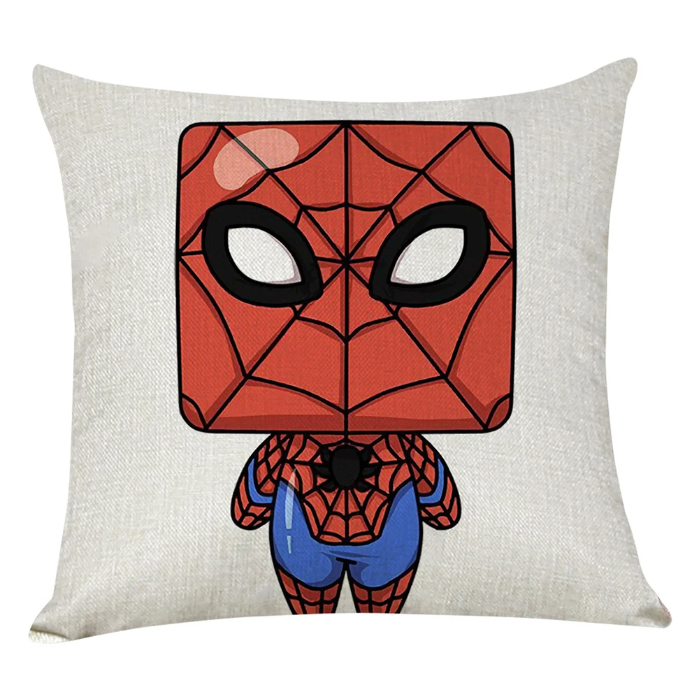 Льняная наволочка в виде героев мультфильма мстители 45 х45 см|Игровые фигурки и