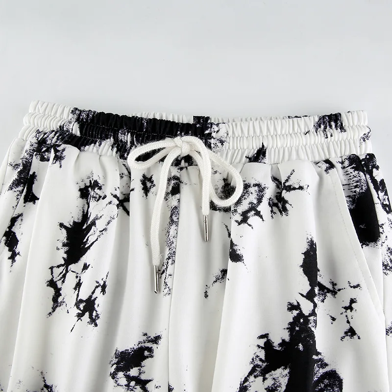 

SEASONS Tie Dye Print Sweatpants Joggers Women Elastic High Waisted Long Trousers Skinny Casual Pants Capris Pockets ASPA81638