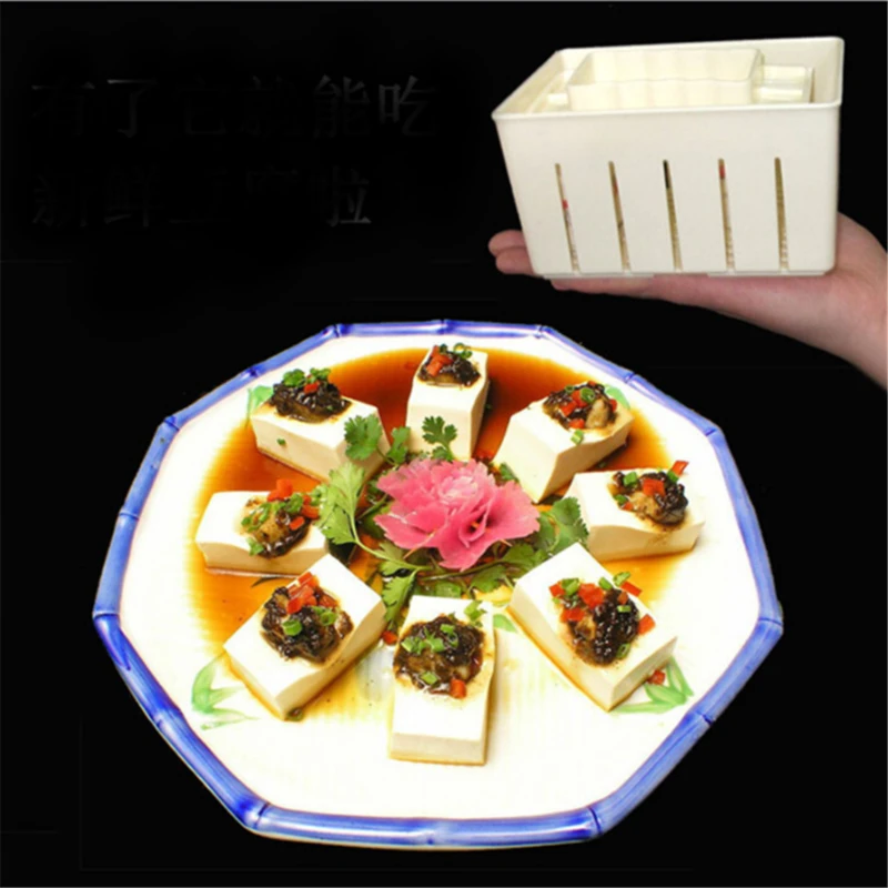 Hot DIY Plastic Tofu Press Mould Homemade Mold Soybean Curd Making With Cheese Cloth Kitchen Cooking Tool Set | Дом и сад