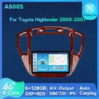 Автомобильный мультимедийный плеер на Android, 4G LTE, 6G + 128 Гб, радио, GPS-навигация для Toyota highlander 2000, 2001, 2002, 2003, 2004, 2005, 2006, 2007