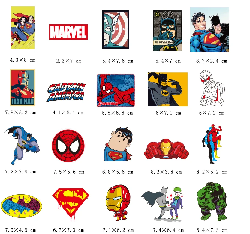 100 шт наклейки Marvel Pack персонажи фильмов для мобильного телефона, ноутбука, чемодана, гитары, скейтборда, автомобильные наклейки