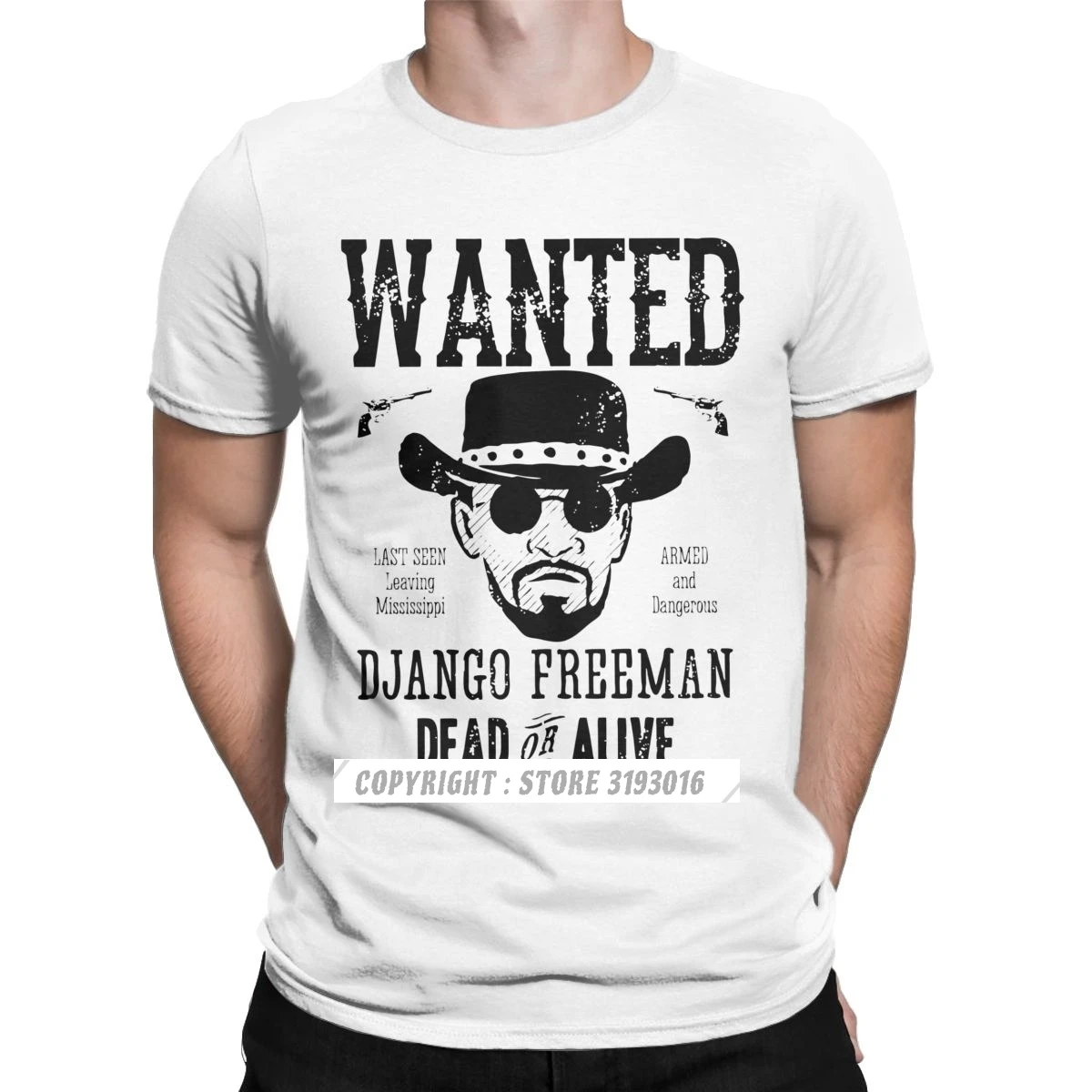 

Mens Django Unchained Wanted Tshirts Tarantino Quentin Western Movie Leonardo Cowboy Christmas Tees T-Shirts Male