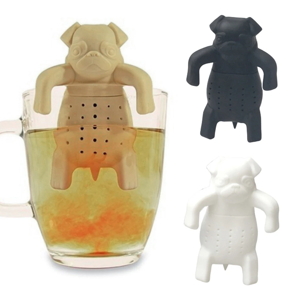 Силиконовые Милые мопса форма кофе чай заварки горшок Травяные специи
