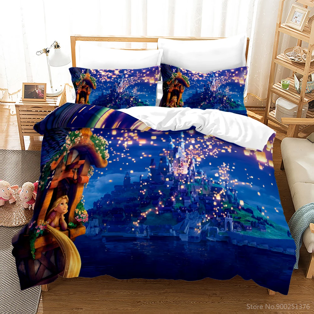 

Disney 3D Print Tangled Rapunzel Princess Bedding Set Queen King Quilt Cover with Pillowcase Duvet Cover Set for Kids Boys Girls