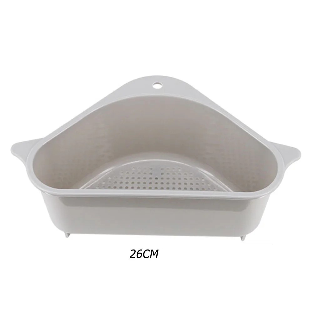 

Kitchen Triangular Sink Strainer Drain Vegetable Fruit Drainer Basket Suction Cup Sponge Rack Storage Tool Sink Filter Shelf New