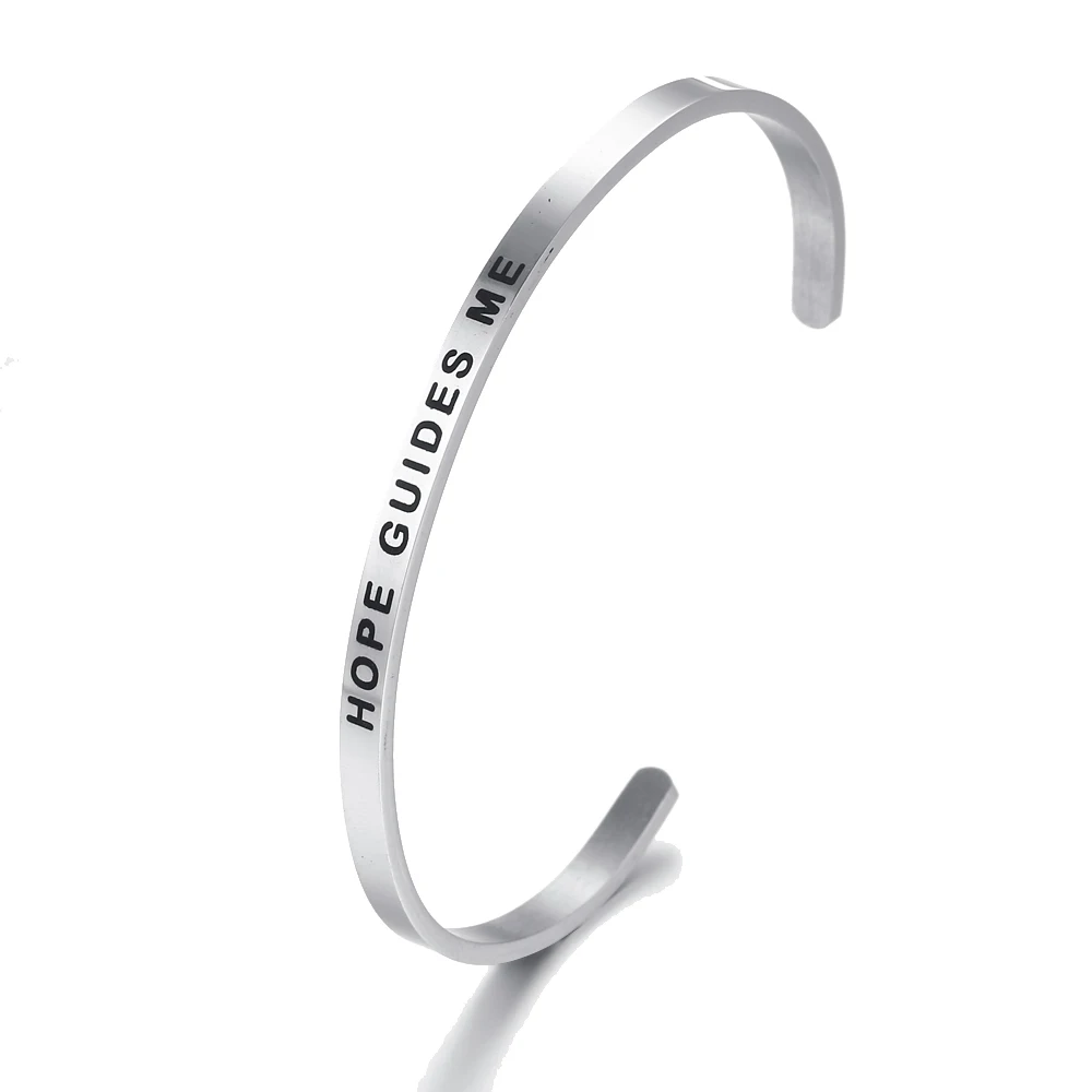 4 мм серебряные браслеты на заказ с лазерной гравировкой вдохновляющие цитаты