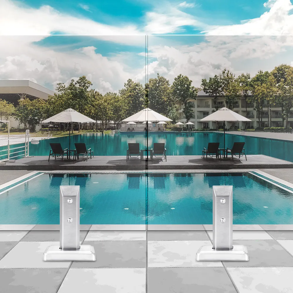 Сатиновый полированный зажим для забора из нержавеющей стали квадратный