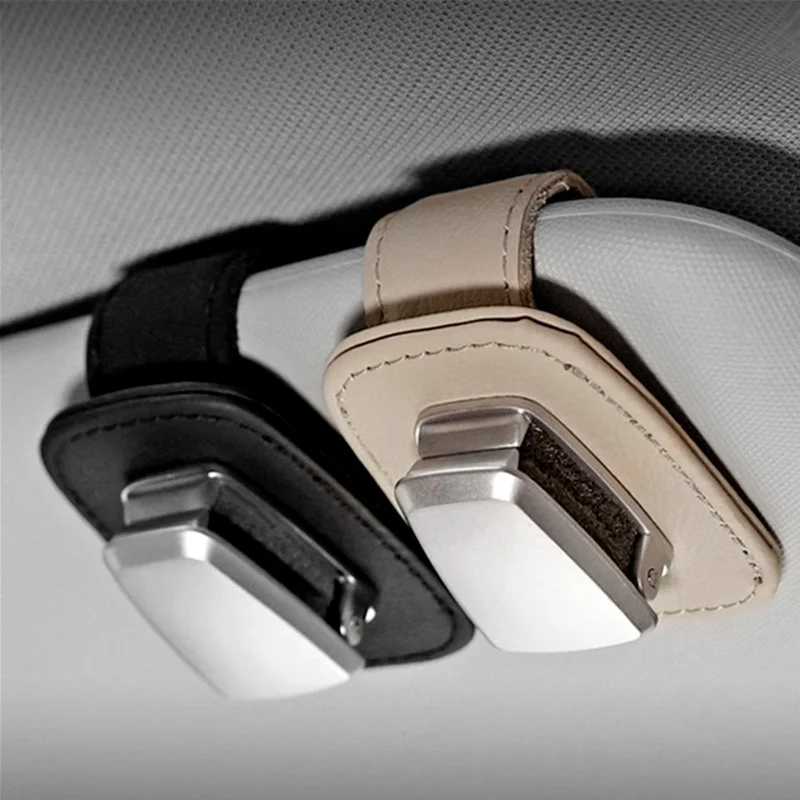 

Car Glasses Case Auto Sun Visor Glasses Holder Sunglasses Clip Card Ticket Holder Universal Accessories Pen Case Clip Box