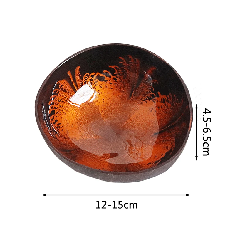 

Coconut Shell Bowl Trend Creative Vintage Fruit Salad Noodle Rice Bowls Tableware Kitchen Restaurant Dinnerware Art Decoration