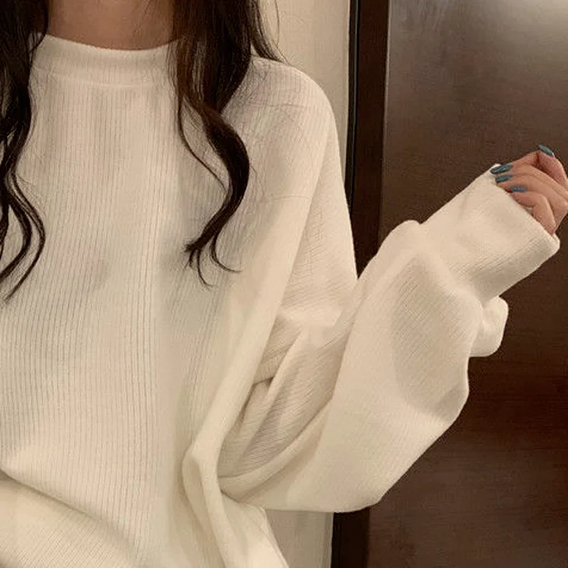 

Sweatshirts Women Spring Casual O-Neck Ins Pullovers Ulzzang Solid Trendy Fall 2021 Feminino Clothing Harajuku Hoodie Teenagers