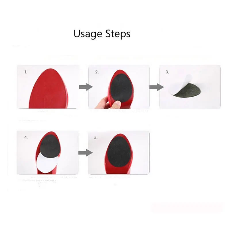 

1 Pair BYEPAIN Anti-Slip Adhesive Rubber Forefoot Shoe Grip Pads Shoes High Heel Sole Protector Cover Cushion Sticker