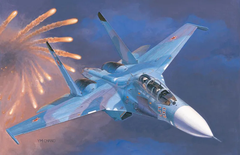 

Trumpeter 01645 1/72 Russian Su-27UB Flanker-C Fighter Bomber Plane Model TH07090-SMT6