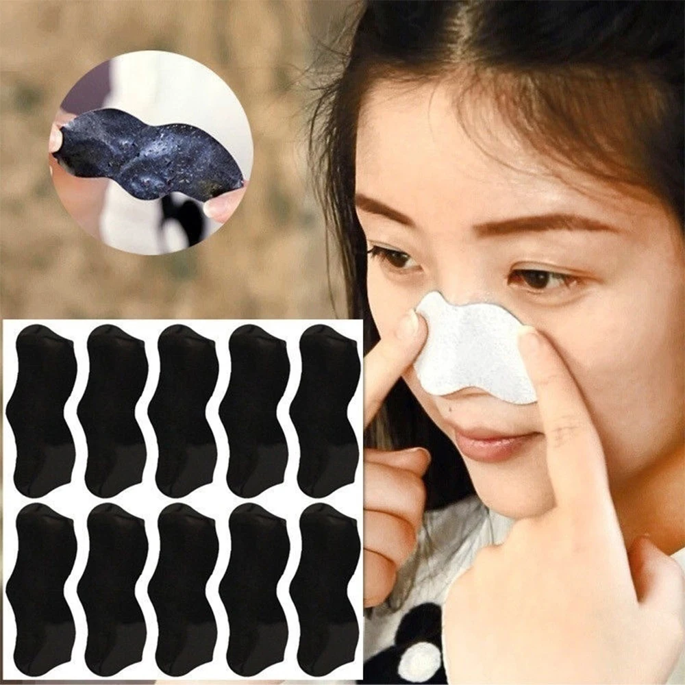 Effective Blackheads Removal Mask Nose Purifying Deep Cleaning 10pcs Black Pore Contraction T District Care Water Hydrating | Красота и