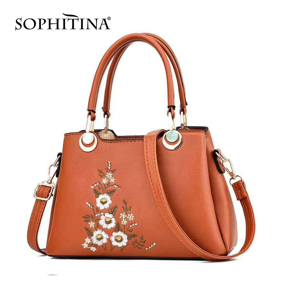 Женская сумка SOPHITINA Элегантная удобная уличная сумочка в стиле ретро с вышивкой