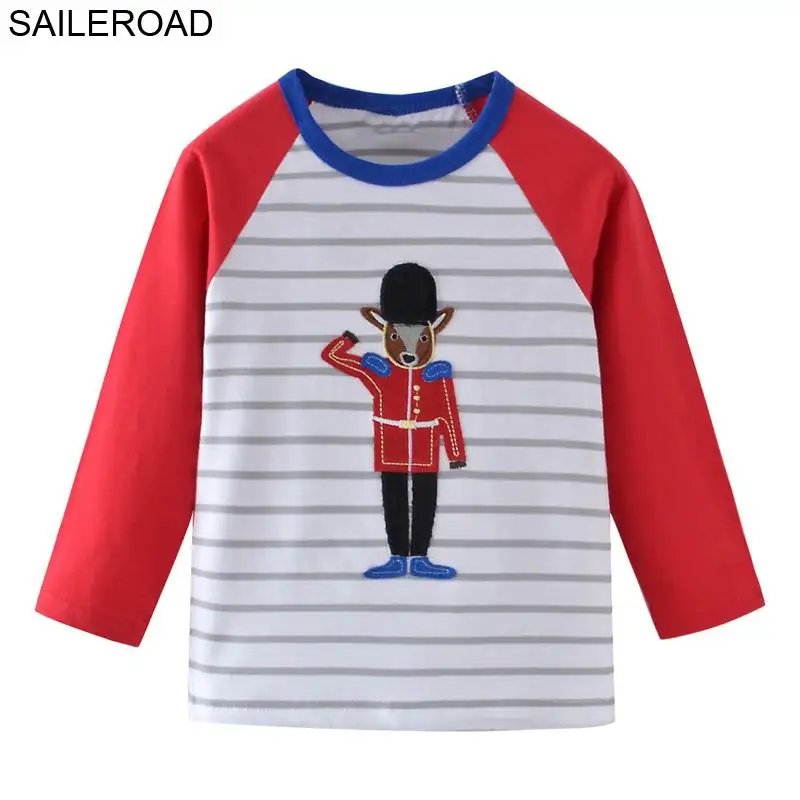 SAILEROAD 2-7Year Дети Дети Одежда с длинным рукавом Осень года Мультфильм Cat Девушки Топы Тис Одежда для девочек Топы с длинным рукавом - Цвет: 5420 same picture