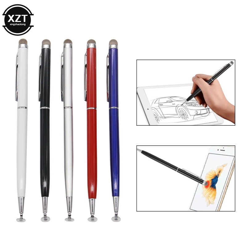 2in1 емкостный стилус сенсорный Экран чертежная ручка Stylus с проводной присоски из