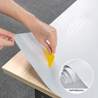 pure white self adhesive furniture renovation sticker vinyl stripe wallpaper wood grain wallpaper stickers for walls in rolls