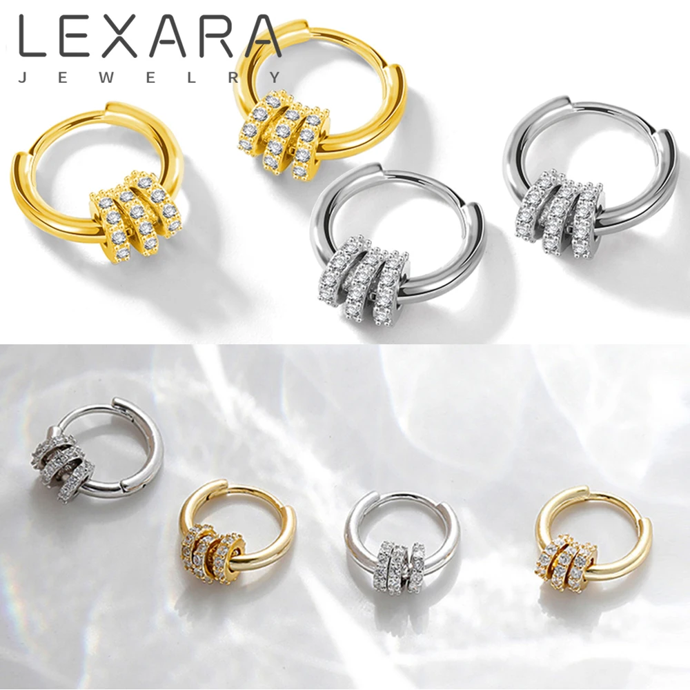 LEXARA Fashion Circle Drop Earring Multiple Wearing Methods Geometry Gold Earrings For Women Retro Ear Female Trend Jewelry golden big hoop earrings korean geometry metal gold earrings for women female retro drop earrings 2020 trend fashion jewelry