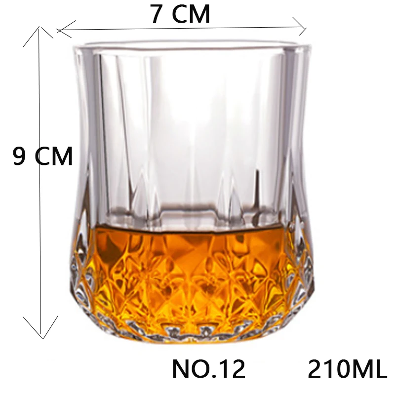 NO.12 210ML Shot Whiskey Crystal Glass Party Wedding Wine Liquor Glass Coffee Tea Cup for Beer Spirits Funny Glasses European Creative Gifts - Цвет: NO.12 210ML
