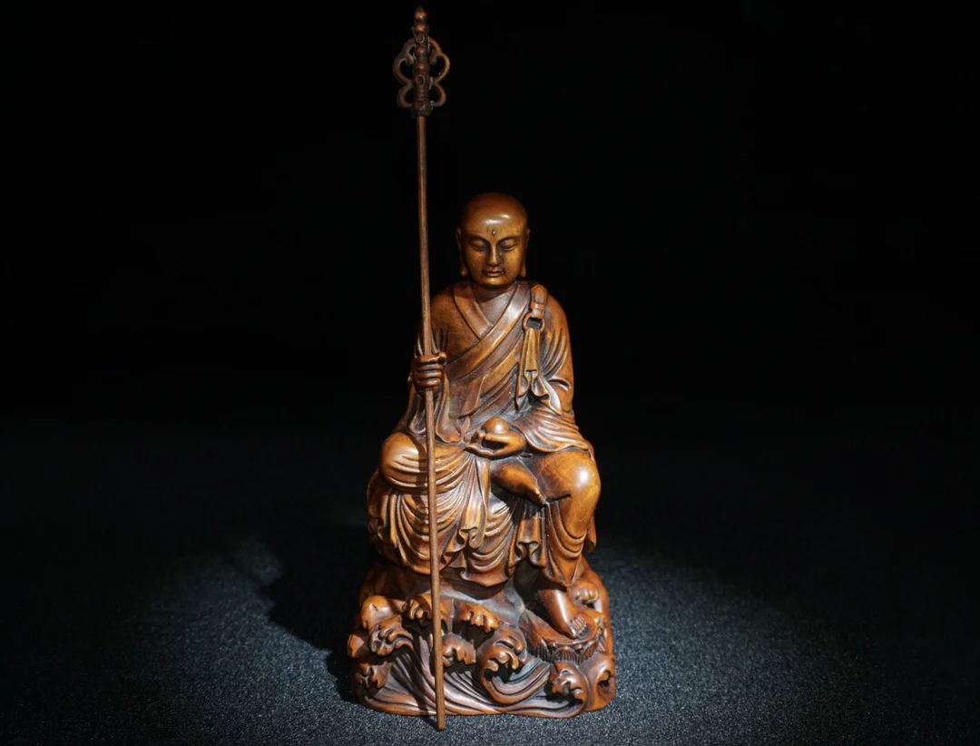

Китайская статуя Будды кситигарбхи, 6 дюймов, счастливая Будда, буддистская статуя сидя, статуэтка Будды