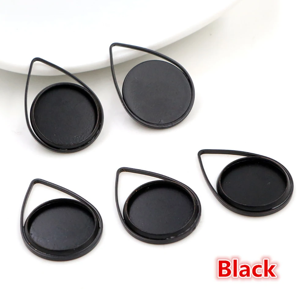 20шт 12 мм Внутренний размер Посеребренная позолота черный родий латунь материал