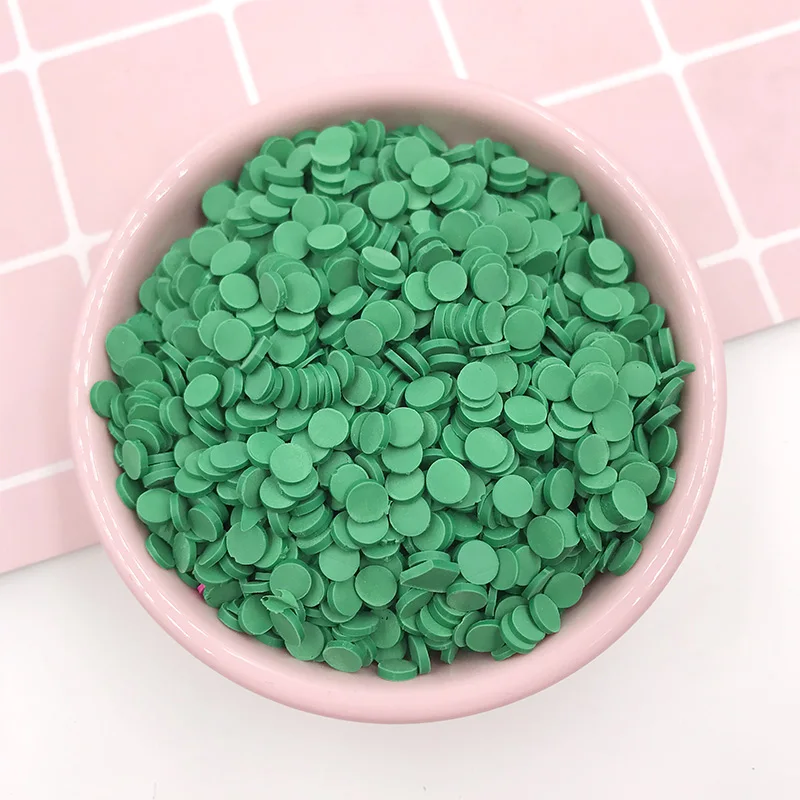 100 г/лот украшения для дизайна ногтей 3D Красочные Круглые Ломтики Полимерная