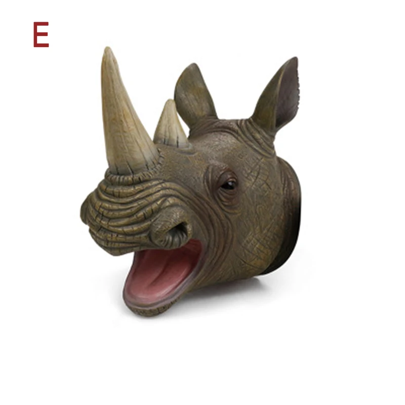 Лучшее ручные кукольные игрушки мягкая резиновая Реалистичная голова животного