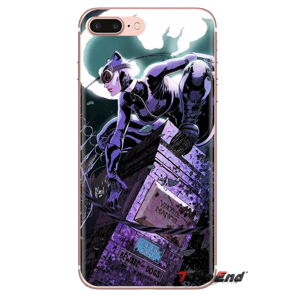 TPU Bag Case For Samsung Galaxy S2 S3 S4 S5 MINI S6 S7 edge S8 S9 Plus Note 2 3 4 5 8 Coque Fundas Cartoon marvel comic catwoman |