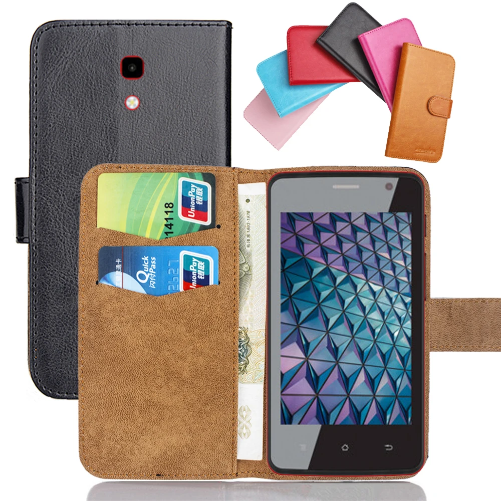 

6 Colors Aligator S4090 Duo Case 4" Leather Fashion Luxury Multi-Function Aligator S4090 Duo Case 4" Phone Cover Card Slots