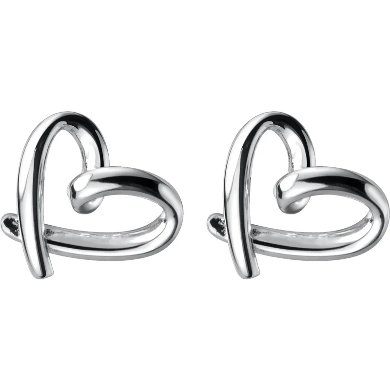 

MloveAcc 925 Sterling Silver Tiny Shiny Polish Mini Heart Stud Earrings Simple Small for Women Minimalist Studs Jewelry