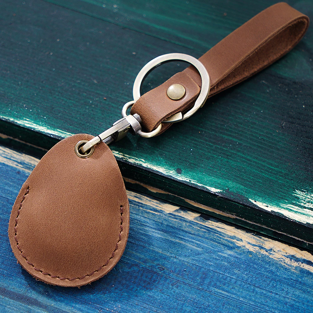 Держатель для ключей из натуральной кожи маленький портативный держатель
