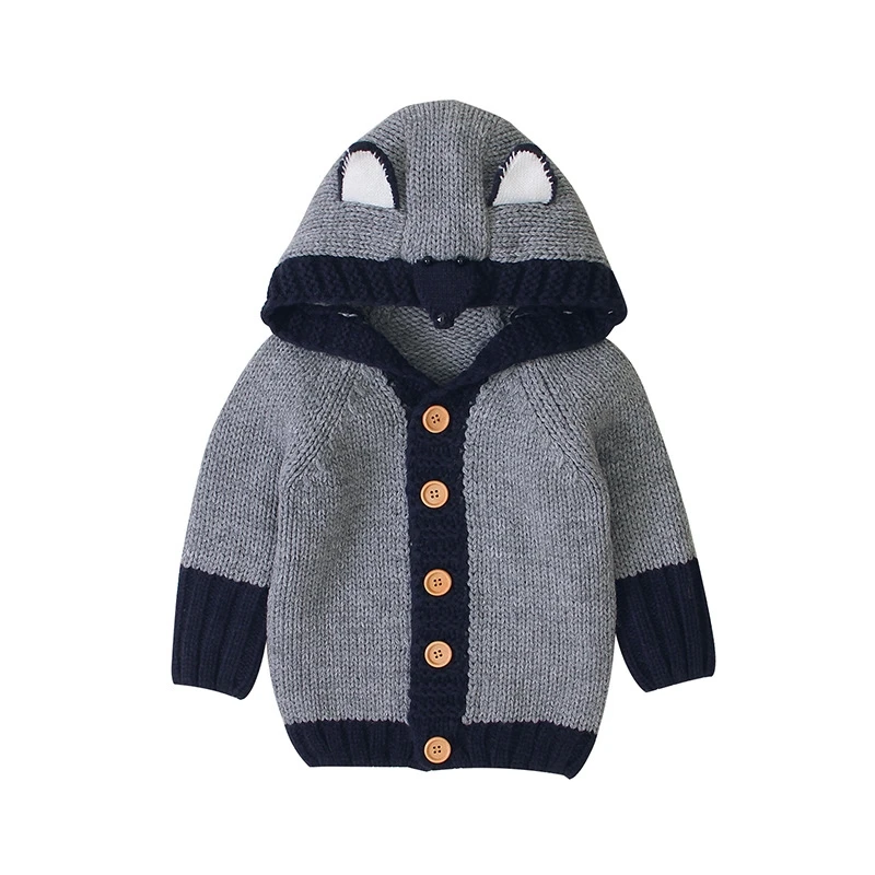 Симпатичные для маленьких девочек и мальчиков с длинным рукавом рисунком лисы