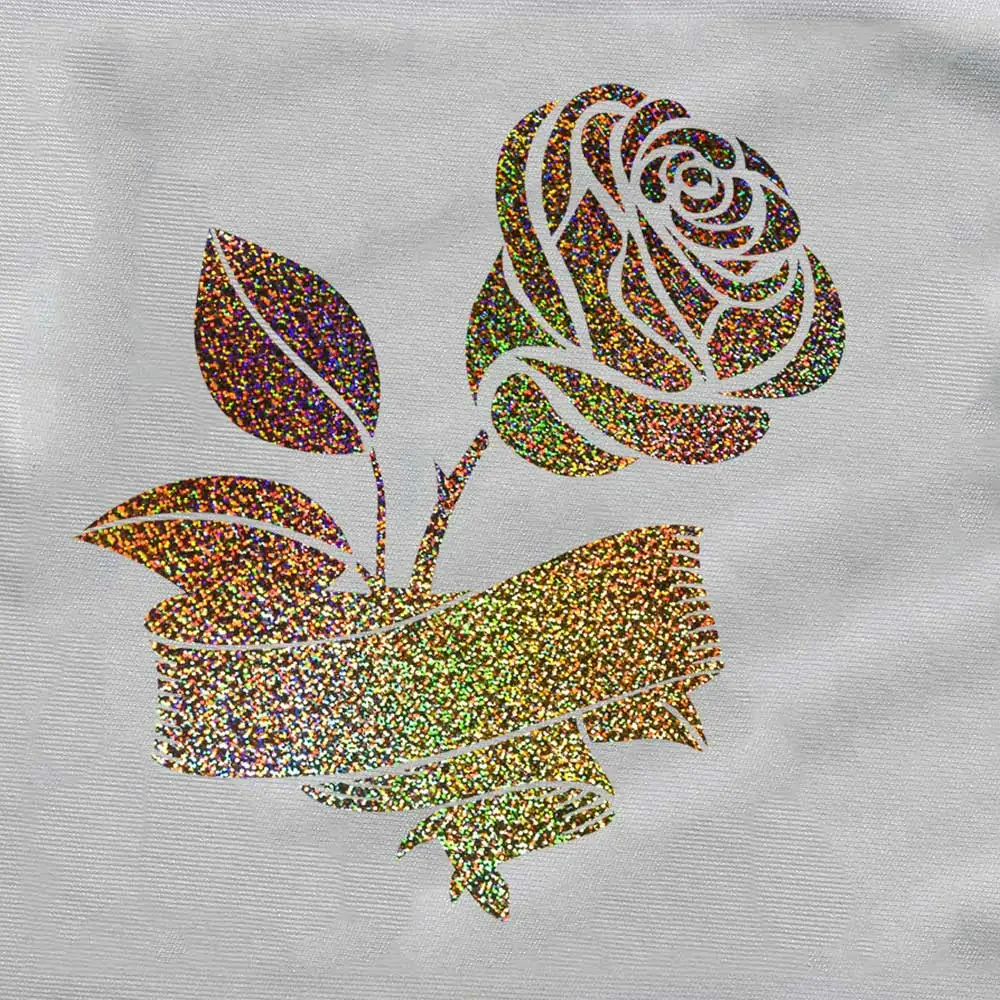 Голографическая Термотрансферная виниловая блестящая HTV для одежды гладкая