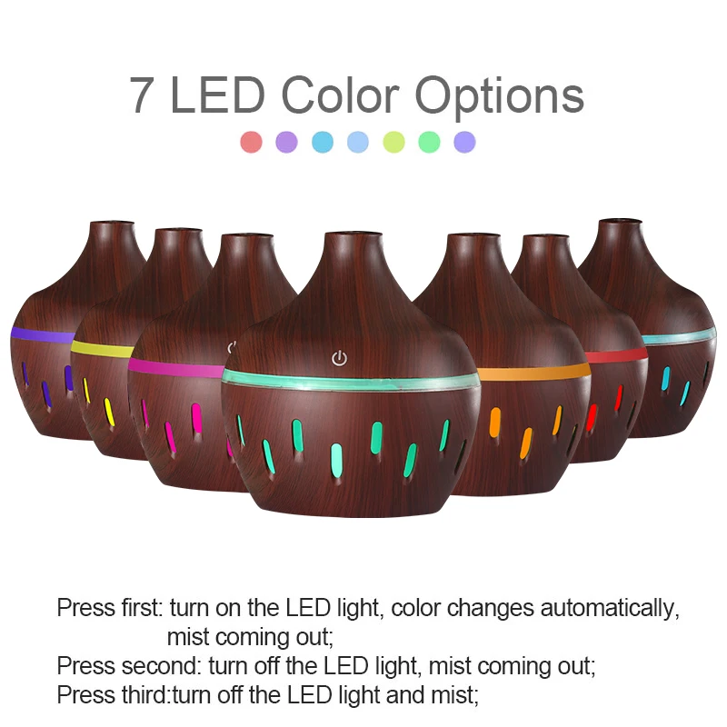 300 мл USB мини увлажнитель воздуха Ароматический диффузор дерево ультразвуковое