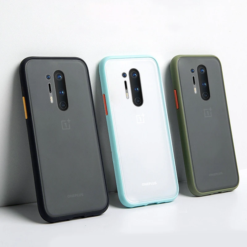lovecom mint hybrid simple matte bumper phone case for one plus 7 8 9 pro 6t 7t 8t shockproof soft silicone clear cover case free global shipping