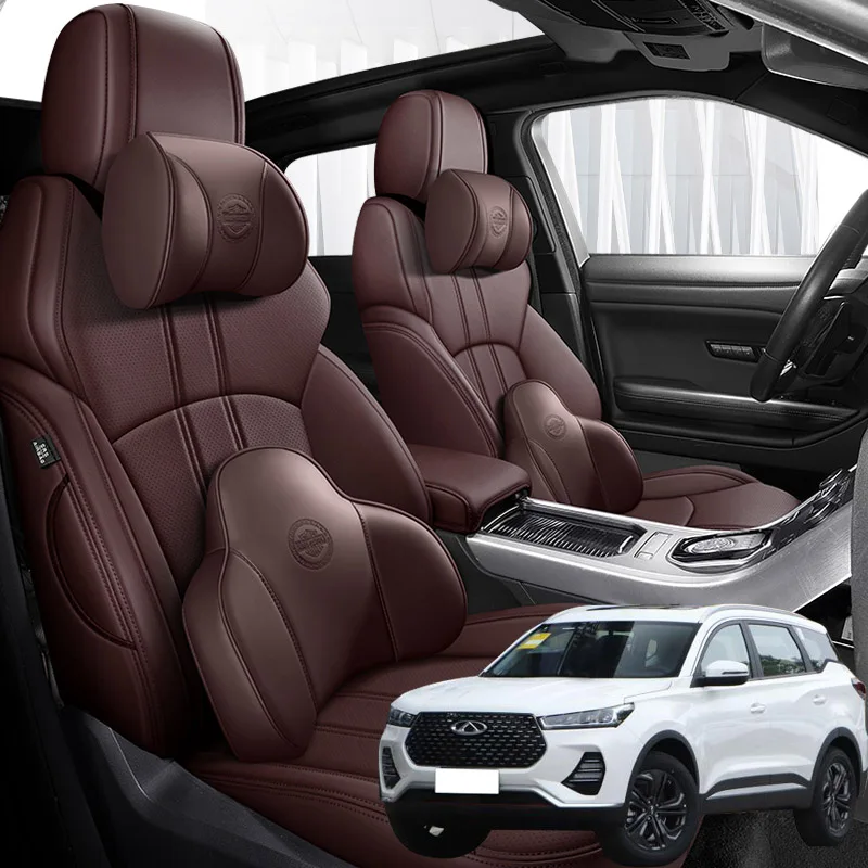 

Кожаные чехлы для автомобильных сидений Nappa 5 для Chery Tiggo 8 2020 2021, аксессуары