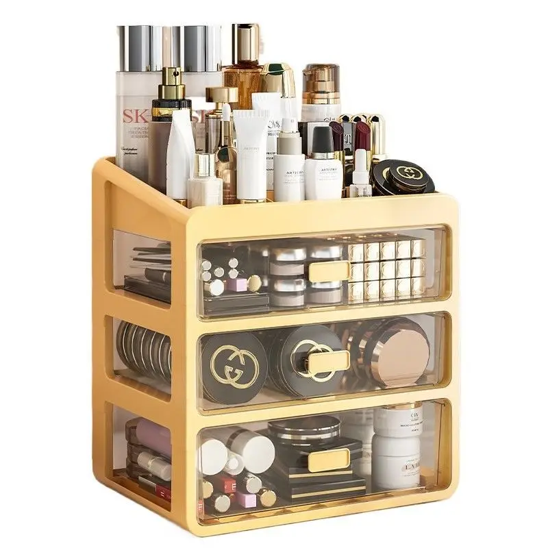 Настольная коробка для хранения косметики прозрачный ящик тип помады полка