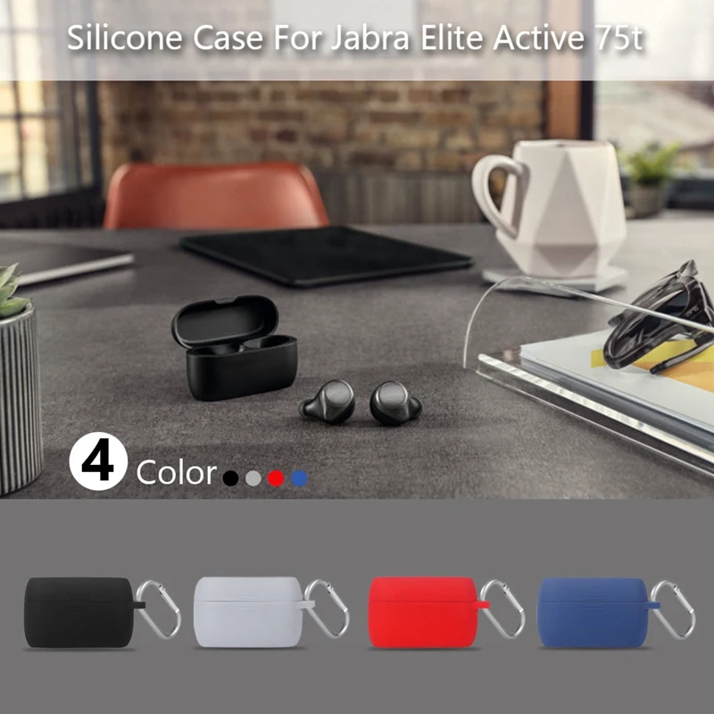 Мягкий силиконовый чехол для наушников Jabra Elite Active 75T аксессуары гарнитуры